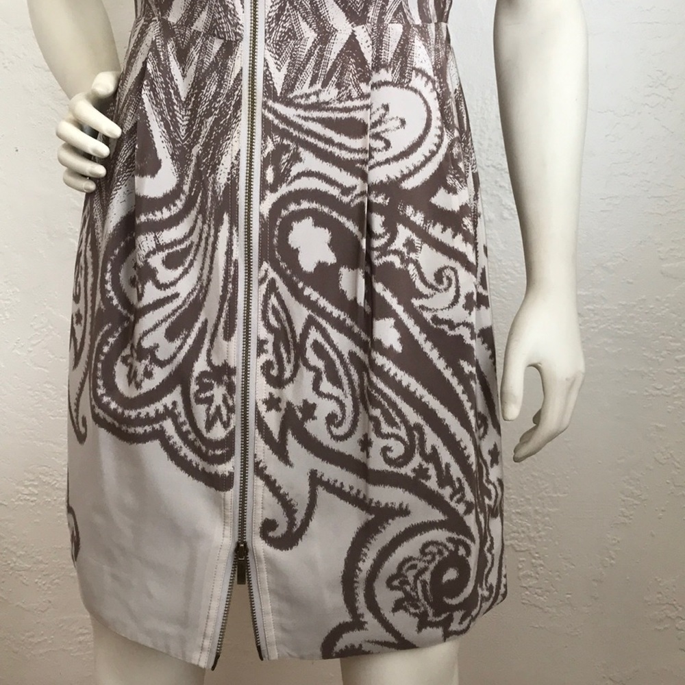 Tibi Silk Multi-Print 2 Way Front Zip Lined Mini - image 8